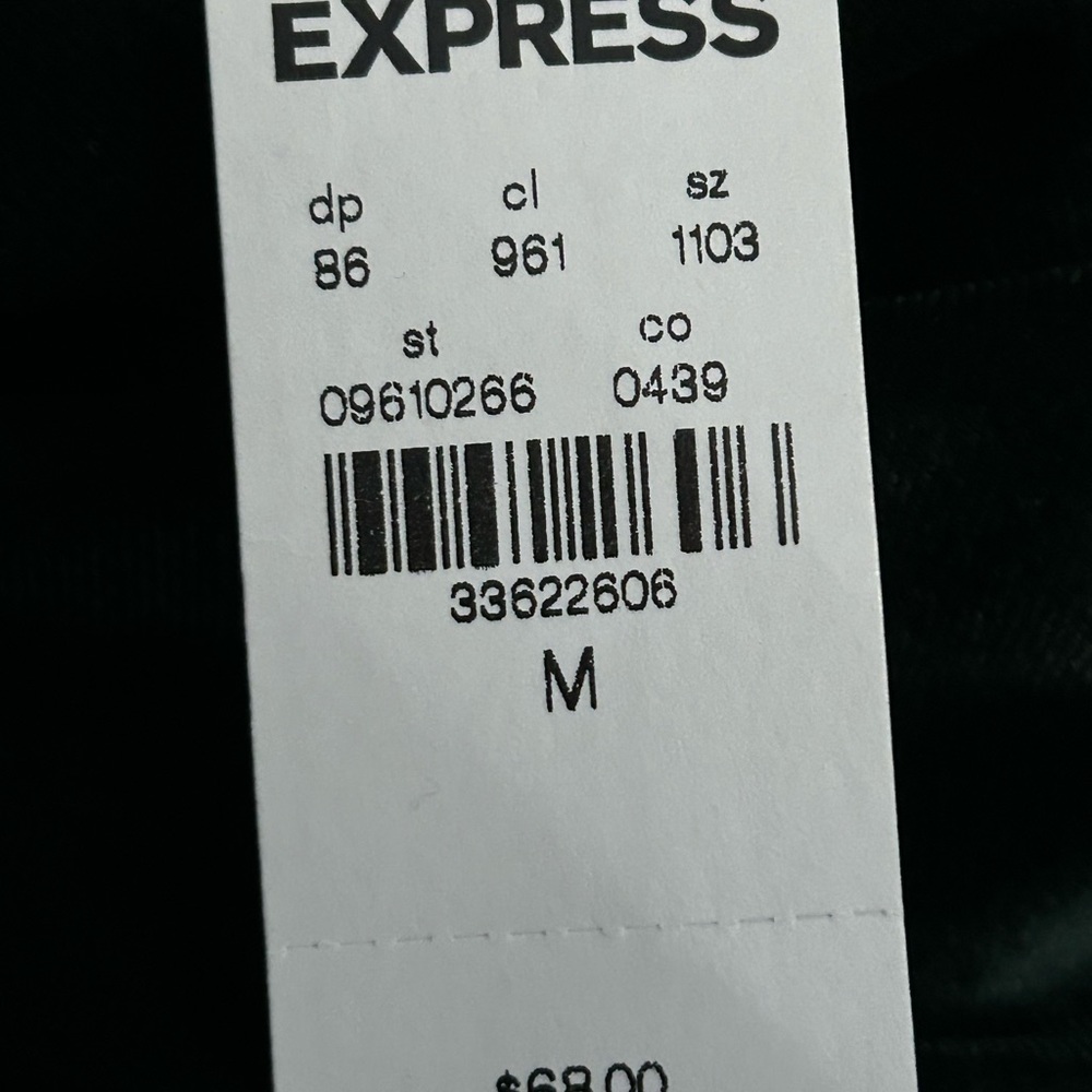 Cropped Express velvet hoodie, size M, NWT - Picture 4 of 5